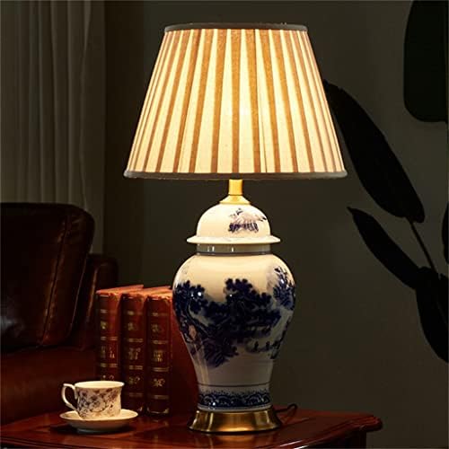 FZZDP kineska stila keramička stolna lampica spavaća soba Noćna lampa za zatamnjenje Dnevni boravak