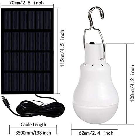 FLRONGSUN solarna sijalica prijenosni 350lm solarni pogon za kampiranje Led fenjer na otvorenom za lampu svjetlo za planinarenje šator za ribolov u zatvorenom prostoru kokošinjac uragan za hitne slučajeve s USB-om koji se naplaćuje