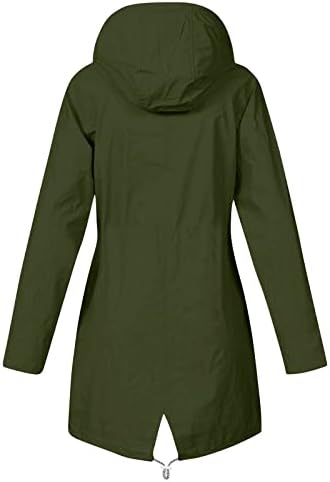 JXQCWY ženske žene Ženske kišne jakne plus veličina Čvrsta plišana zadebljanje vanjskog kapuljača kapuljača vjetrootporna