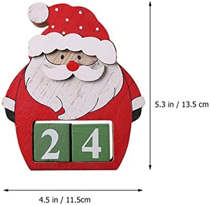PRETYZOOM desktop Calendar 2 kom Božić drvena Advent Calendar Santa Claus sob uzorak Perpetual