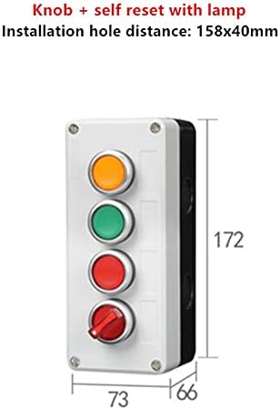 Gummy upravljačka kutija sa prekidačem za svjetlo 24V / 220V sa dugmetom za zaustavljanje u nuždi samo Resetiranje