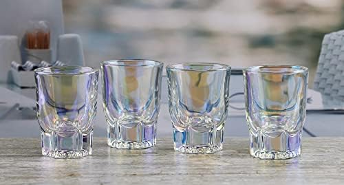 Circleware Mitzi shot Glasses, Set 4, 2.1 oz, Bar kabinet Glassware za piće Glass Cups za Whisky, Vodka, Brandy,