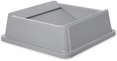Komercijalni proizvodi u nedodirljivi kontejner kante za smeće, siva, kvadratni ljuljački vrh, kompatibilan