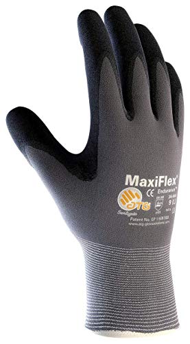 PIP 34-844 / L MaxiFlex Endurance pletene rukavice, velike, sive boje & MaxiFlex PIP 34-874 / XL Maxi Flex Ultimate 34874 Foam nitrilne rukavice sa dlanom, sive, XL