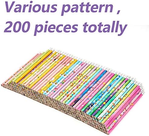 200 brojeva olovaka sa gumima za gumicu Šarene olovke Izazivene dizajne savršene za nastavnike Dječje učionice i poklone za zabave