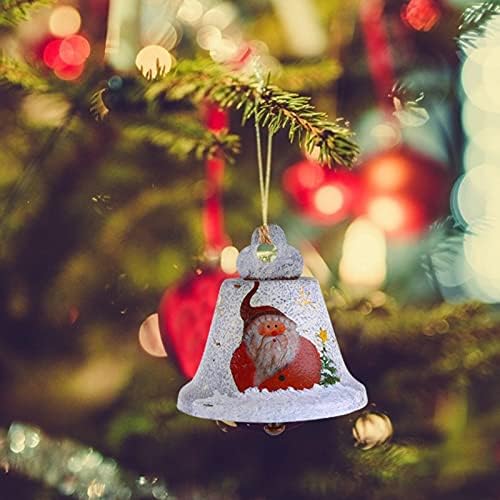 Zvono dekoracija Bell Iron Snowman Privjesak kovani zvona zvona Božićne privjesak Drvo Santa za Božićni kućni dekor