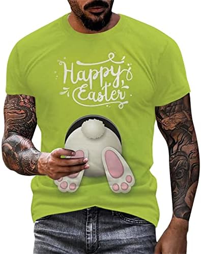 Smiješna uskršnja majica Oprema za muškarce Slatka sretna uskrsna šarena jaja majica Slim-Fit Golf majice