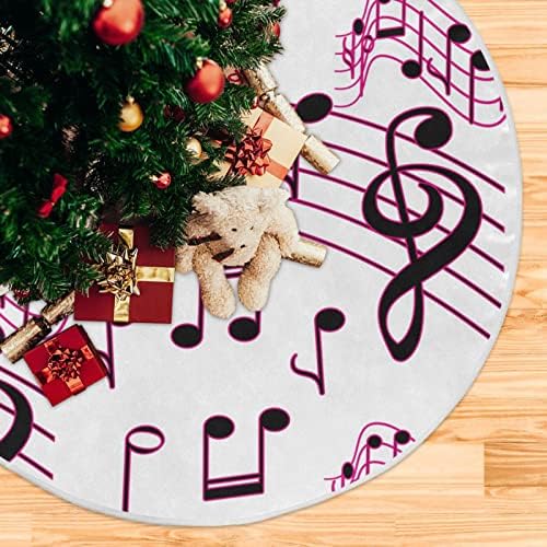 Baxiej Velike božićne suknje mat beskrajne apstraktne glazbene note, zimska Xmas Holiday Party Dekoracija