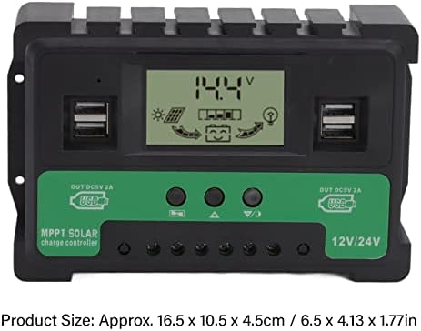 Solarni regulator punjenja 12V 24V punjenje pražnjenje PV Regulator LCD ekran Dual USB izlaz