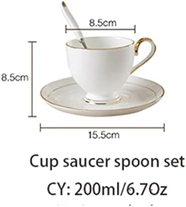 Trexd set za kafu Platinum porculan čaj za čaj za čaj keramičke čaše šećerne posude krema za vodu