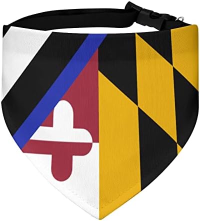 Plava tanka linija Maryland zastava za zastavu Bandana Podesivi kradljivac kućnih ljubimaca Slatka trokuta