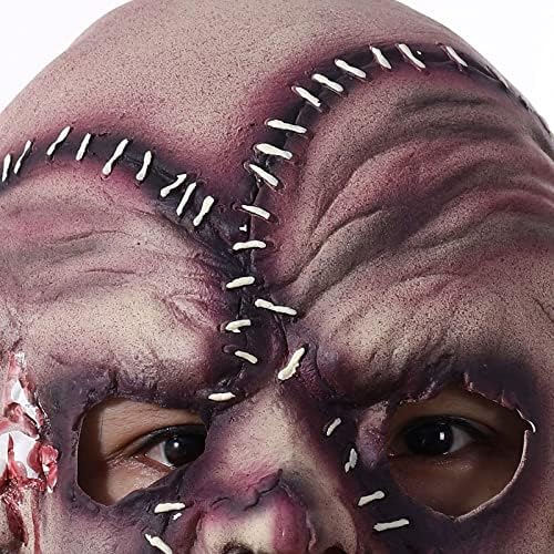 LECOK Halloween Party Decorts zastrašuju trostrana grimasna maska ​​meka realistična horor lateks pokrivač za