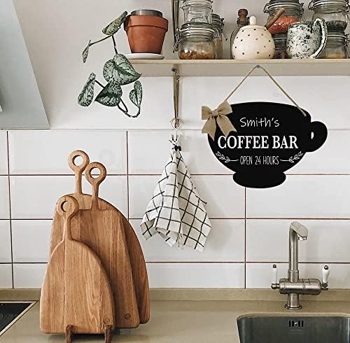 TYmall personalizirani znak za kafe-rustikalni znak za kafu za kafiće, hotele i kafiće kafe drveni znak za kućni Kafe Bar 11Inch