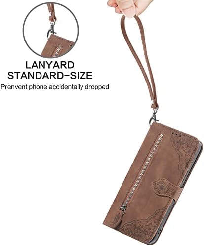 Luksuzna torbica Zipper kožna torbica Shell Zipper novčanik Flip Case za Huawei Nova Y90 poklopac telefona narukvica