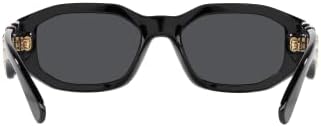 Versace Man naočare za sunce crni okvir, tamno siva sočiva, 53MM