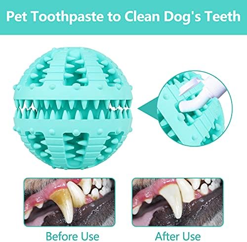 Kuglice za kuglice za pse: Interaktivna gumena lopta za liječenje psa - srednje velike pasmine pasa agresivne igračke za obogaćivanje na dosade i mozga poticanje igara za čišćenje zuba