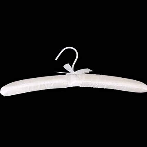 Uxzdx 5 x bijela saten podstavljena odjeća HangerBeaupothoutiful i jednostavan za korištenje kravate za skladištenje kućnog ormara