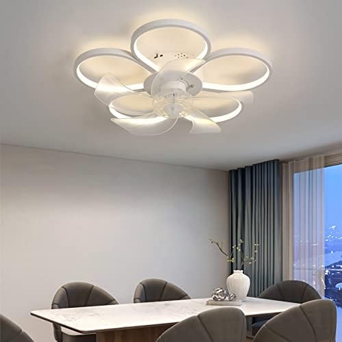 FEHUN stropni ventilatori sa lampicama, tihi cvjetni luster sa ventilatorom kreativnim dizajnom za dnevni