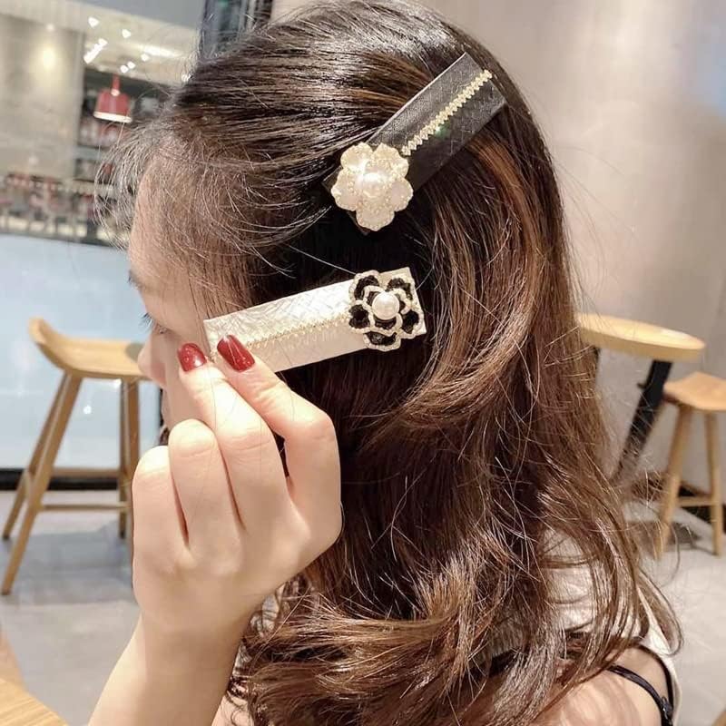N / A Camellia Rhinestone Haires Classic Bangs Girl Flowerpin Oprema za kosu