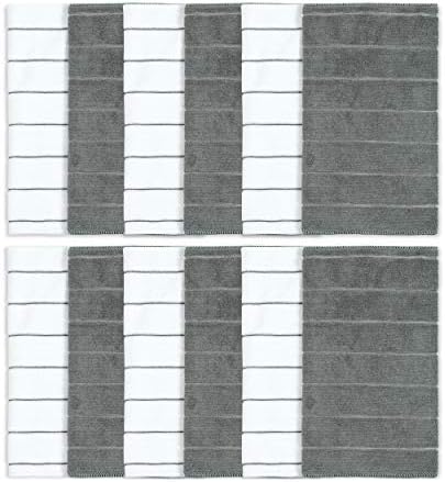 Simpli-Magic 79291 ručnici za mikrofiber, siva / bijela, 15 x25, 12 paketa