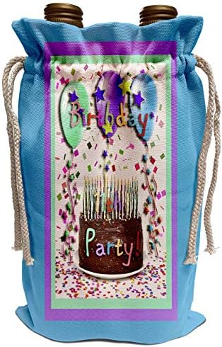 3drose dizajn poziva za rođendan Beverly Turner - 11. rođendan Stranka Poziv Čokoladni kolač - vinska torba