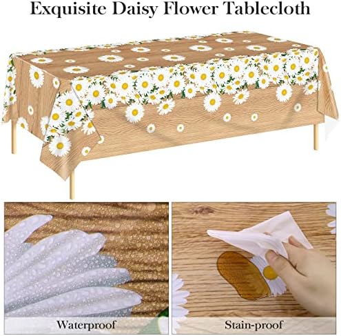 durony 169 komada Daisy Flower Party Supplies Set posuđa uključujući Daisy papirne ploče salvete