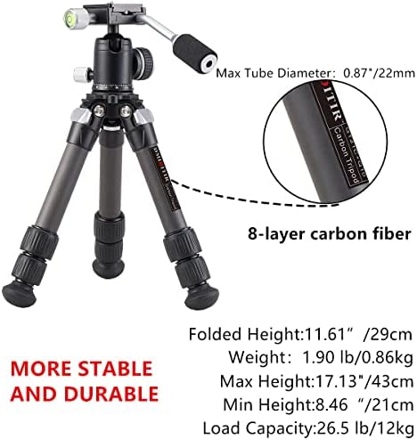 Statiplotna kamera od karbonskih vlakana Statista Metalni mini stativ sa metalnom glavom od 360 stepeni sa