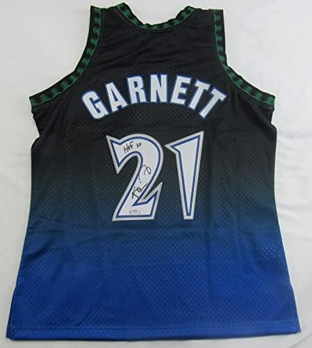 Kevin Garnett potpisao Mitchell & Ness Timberwolves Jersey W / Hof INSC PSA / DNK in - autogramirani NBA
