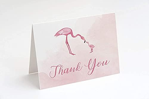 Poziv Lady Flamingo Hvala kartice Baby Shower Folding Hvala bilješke svadbeni tuš Rođendanska zabava