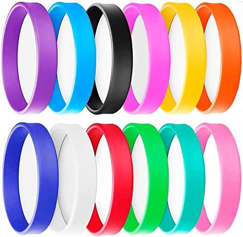Silikonske narukvice u boji sportski timovi i događaji gumice 12 kom miješane boje meka elastična