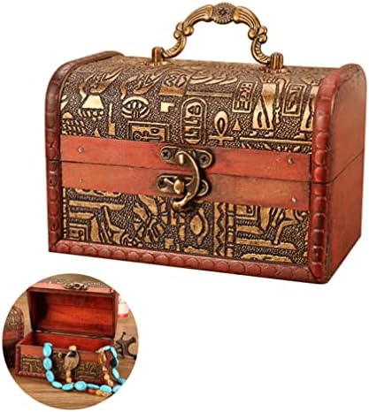Upkoch nakit organizator Bowsy Decor 1pc Vintage Mala drvena kutija Štamparija za skladištenje nakita Skladište