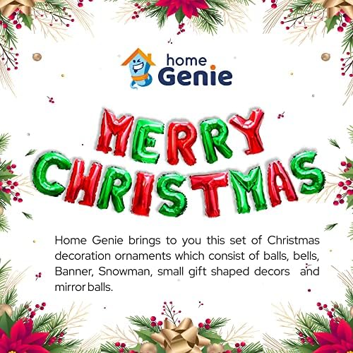 Početna stranica Genie Božićni ukras kombo | Set ukrasa Xmas stabla | Sretan božićni baner i ukrasi za dekor |