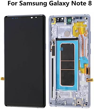 Original za Samsung Galaxy Note 8 LCD N950F ekran sa ljubičastim okvirom Super AMOLED Note 8 SM-N950A N950u LCD dijelovi ekrana osjetljivog na dodir
