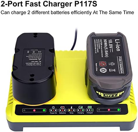 2 ports P117 Brzi punjač za Ryobi 18V bateriju jedan + max litijum P100 P102 P103 P105 P107 P108