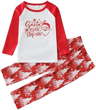 Porodična Božićna pidžama Kuća za odmor Xmas Božićni tisak sa porodičnom spavaćom odjećom za djecu Novogodišnja