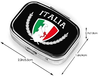 Italija Italija Italijanska Zastava Kvadratna Mini Pilula Torbica Organizator Putnih Lijekova Prijenosni Pretinci Metalna Kutija Za Pilule