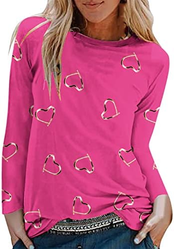 Hot Pink Teen Girl s dugim rukavima Camisole Love Lover Graphic Slim Tunike vrhovi Camisole T košulje