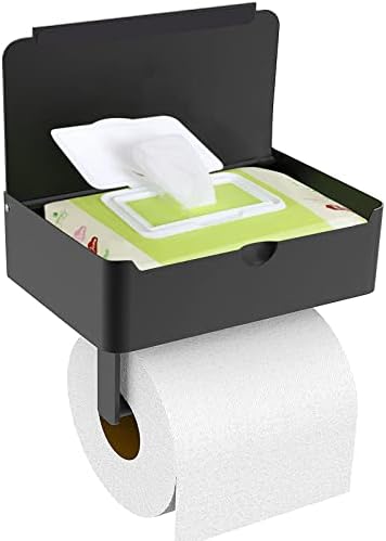 Wodine WC papir držač s policom, zidni maramice od nehrđajućeg čelika za uklanjanje za kupatilo obrišite pohranu,