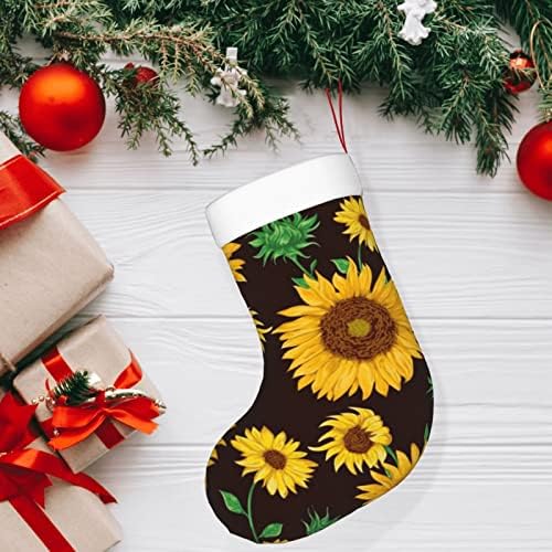 Austenstern Božićne čarape Japanski veliki suncokret cvjetni dvostrani kamin viseći čarape