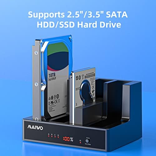MAIWO 4 Bay USB 3.0 / eSATA hard disk Duplikator Dock za 2.5 & 3.5 SATA SSD HDD, sa UASP odjavljen Cloner/Duplikator