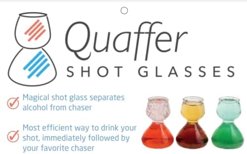 QUAFFER dvostruko Bubble slojevite plastike Shot Glass Plus recept kartica-jasno Chaser Shot Glass Jigger