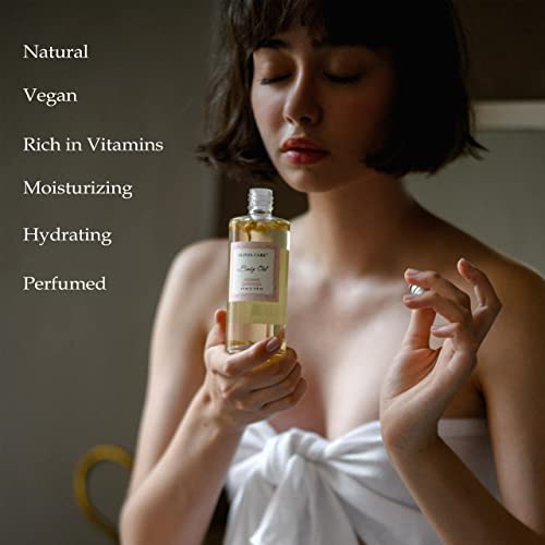 Olivia Care Jasmine Gardenia ulje za tijelo Vegan & prirodno ulje za žene / hidratantno & amp; hidratantno ulje nakon kupanja-sa vitaminom E, K & amp; Omega masne kiseline smanjuju suhu kožu, svojstva protiv starenja-4 oz