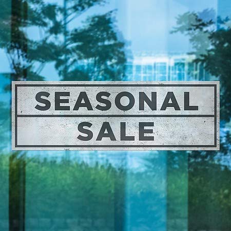 CGsignLab | Sezonska prodaja-asazična siva prozor Cling | 36 x12