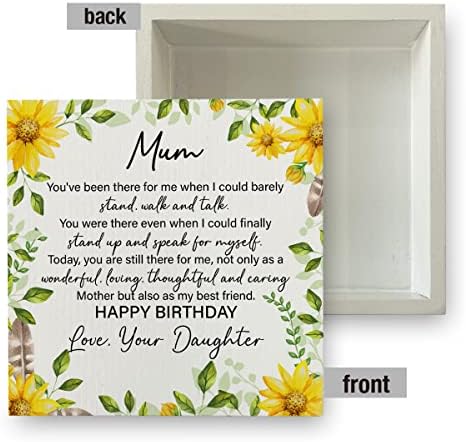 Zemlja cvjetna mama WOOD box potpis Rustikalna matična rođendan Drvena kutija potpisao dekorativni znak