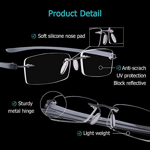 LUR 7 pakovanja naočale za čitanje bez riba + 3 pakovanja metalnih naočala za čitanje