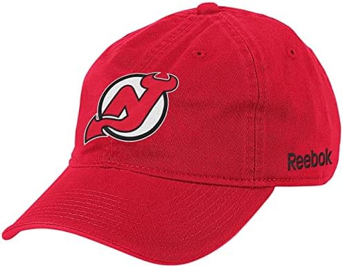 Reebok New Jersey Devils crveni Osnovni Logo Slouch šešir - EA99Z