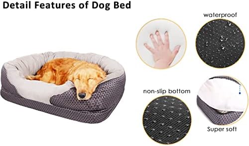 Asfrost pseći ortopedski krevet za pse, poduprite pseće krevete za male / srednje / velike