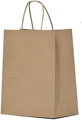 Qutuus Kraft papirne poklon kese sa ručkama-8x4. 25x10 25 kom smeđe torbe za kupovinu, torbe za