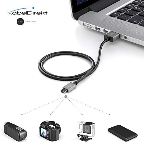 Kabeldirekt - Mini USB 2.0 kabl - 3 metra - - Pro serije