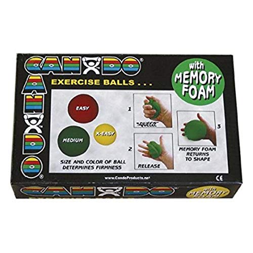 CanDo Memory Foam Ball Exerciser, Srednja, Zelena